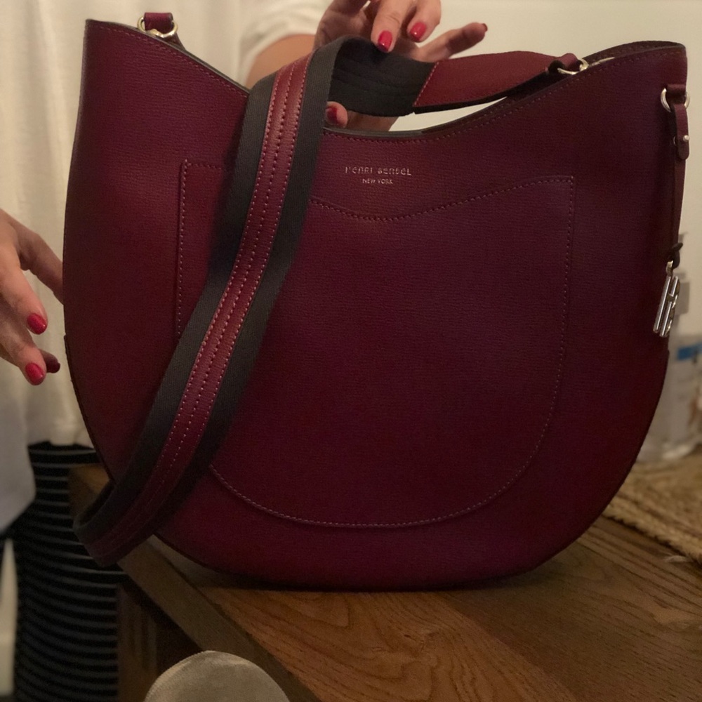 Henri Bedel West 57th Hobo Crossbody Bag Red